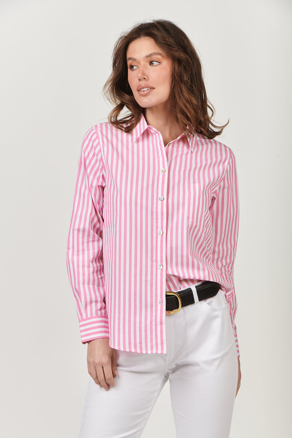 Straight Lines Shirt Rhubarb