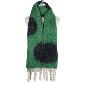 Woolly Scarf Green Spot