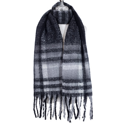 Wooly Scarf Grey & Black