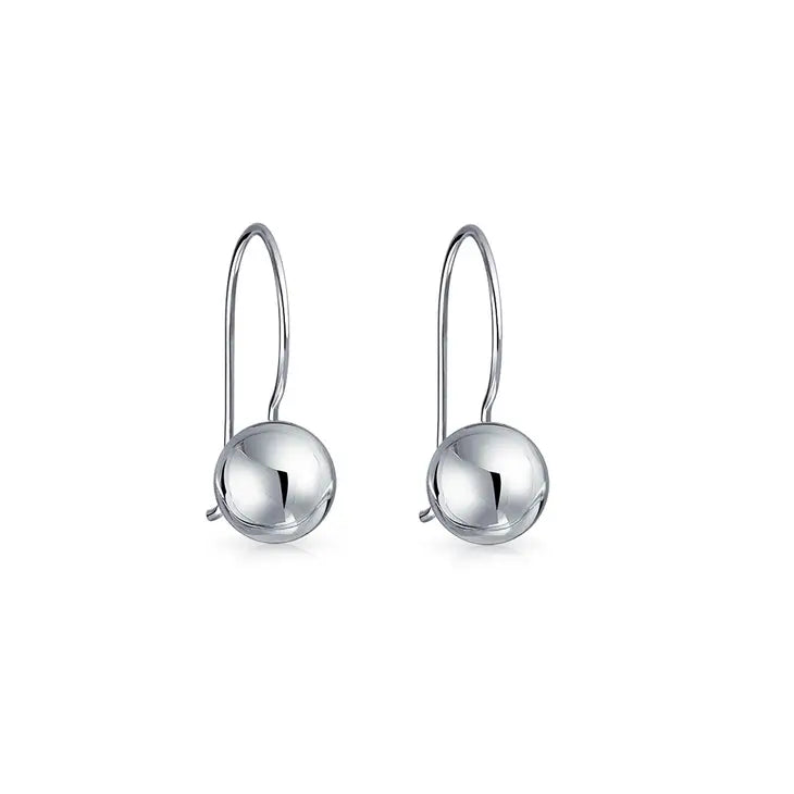 Sterling Silver Hook Ball Earrings