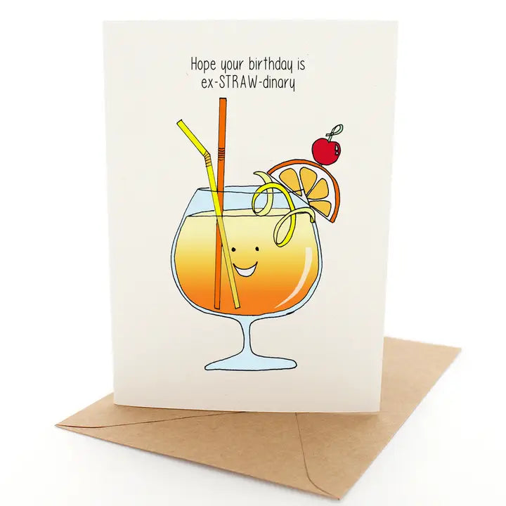 Punny Straw Card